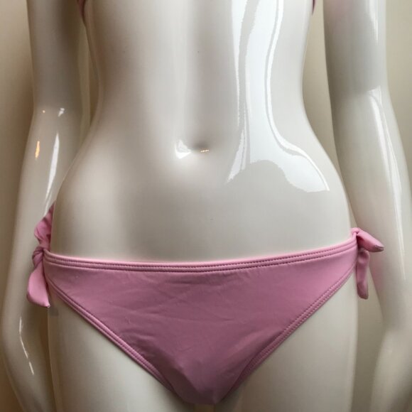 Billabong surf solid pink halter low rise bikini set - Picture 4 of 8